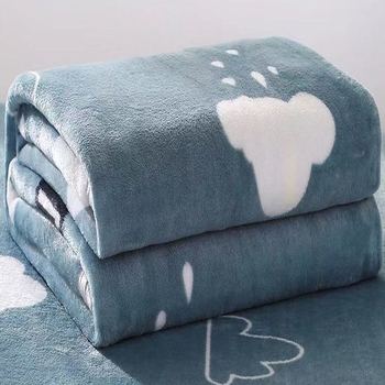 Korallfliisist pleed, cartoon muster, polüester, kaal 5000 g ja rohkem, sobib kevadeks ja sügiseks