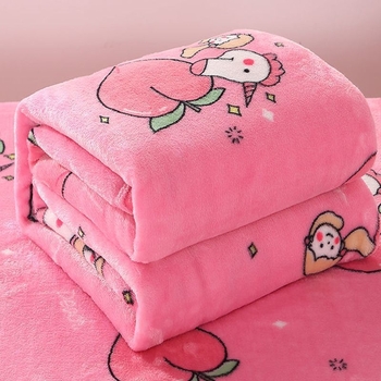 Korallfliisist pleed, cartoon muster, polüester, kaal 5000 g ja rohkem, sobib kevadeks ja sügiseks