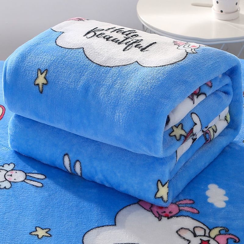 Korallfliisist pleed, cartoon muster, polüester, kaal 5000 g ja rohkem, sobib kevadeks ja sügiseks