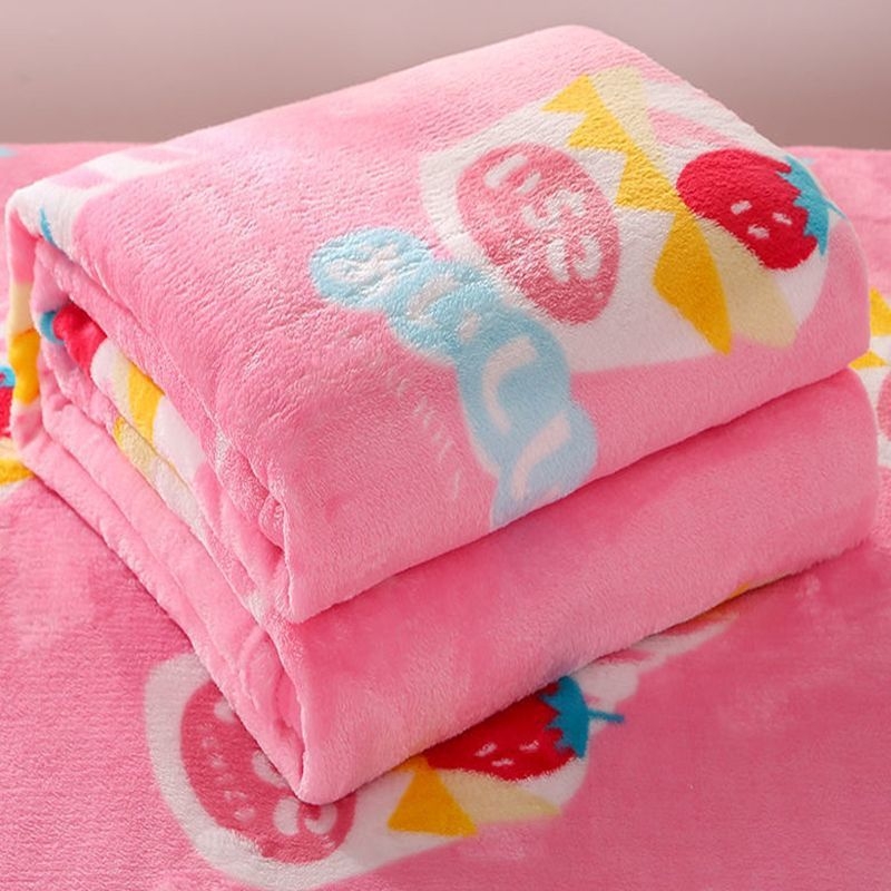 Korallfliisist pleed, cartoon muster, polüester, kaal 5000 g ja rohkem, sobib kevadeks ja sügiseks