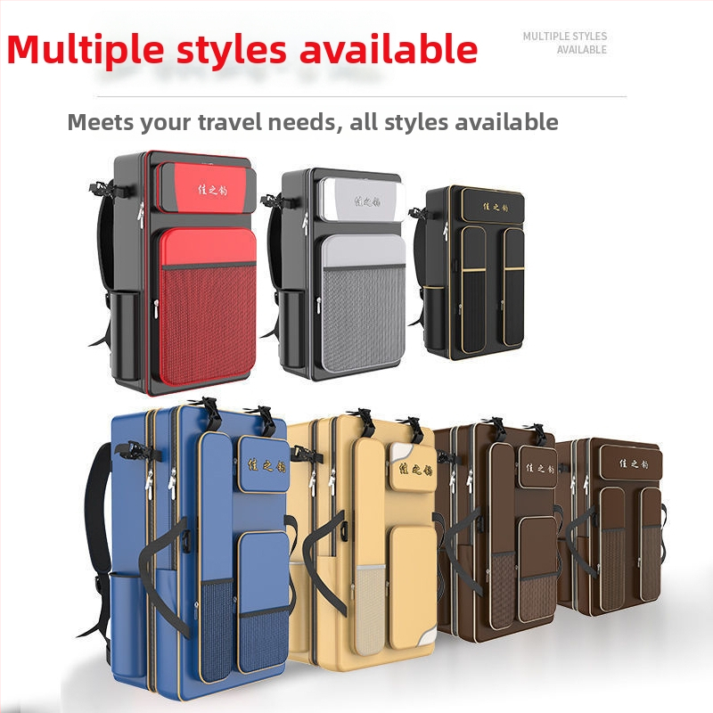 Риболовна раница с държач за пръти, двойна презрамка и голям капацитет, не водоустойчива