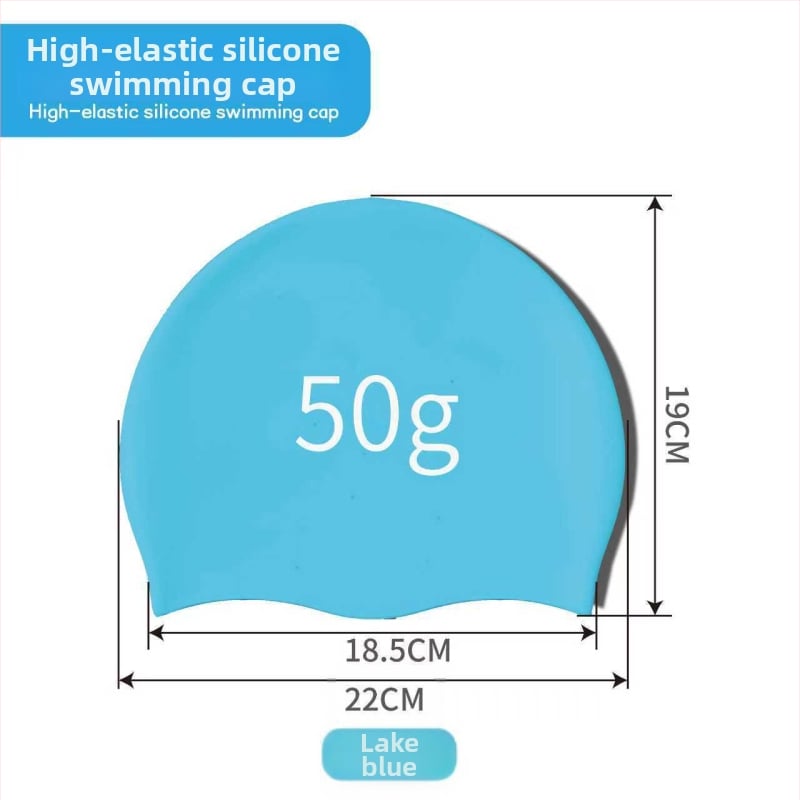 Bērnu silikona peldcepure ar drukātu rakstu