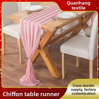 Σημαία για τραπέζι, chiffon 100D, 100% πολυεστέρας, κατάλληλη για εξωτερικούς και εμπορικούς χώρους, εξατομίκευση διαθέσιμη