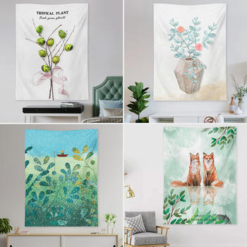Gobelin növény- és virágmotívummal, poliészter szálakból, gépi szövésű, poliészter tartalom 91–100%, nappali, hálószoba, dolgozószoba, étterem és gyerekszoba számára
