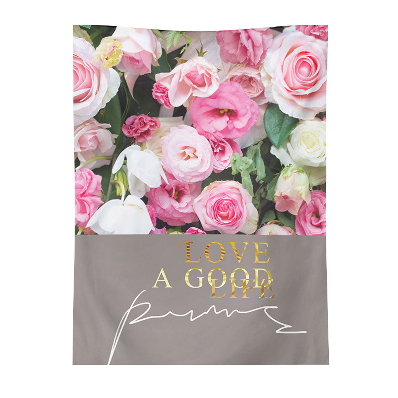 Gobelin növény- és virágmotívummal, poliészter szálakból, gépi szövésű, poliészter tartalom 91–100%, nappali, hálószoba, dolgozószoba, étterem és gyerekszoba számára