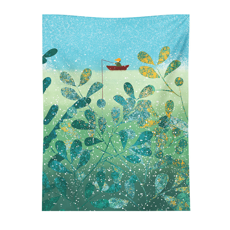 Gobelin növény- és virágmotívummal, poliészter szálakból, gépi szövésű, poliészter tartalom 91–100%, nappali, hálószoba, dolgozószoba, étterem és gyerekszoba számára