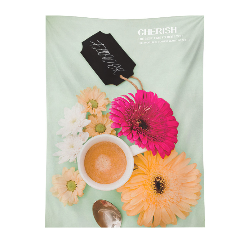 Gobelin növény- és virágmotívummal, poliészter szálakból, gépi szövésű, poliészter tartalom 91–100%, nappali, hálószoba, dolgozószoba, étterem és gyerekszoba számára