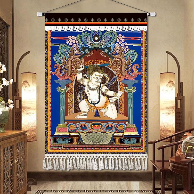 Potala-palota gobelin falidísz – lenvászon anyag, téglalap alakú, karakter minta, Új kínai stílus, késztermék, testreszabás rendelésre