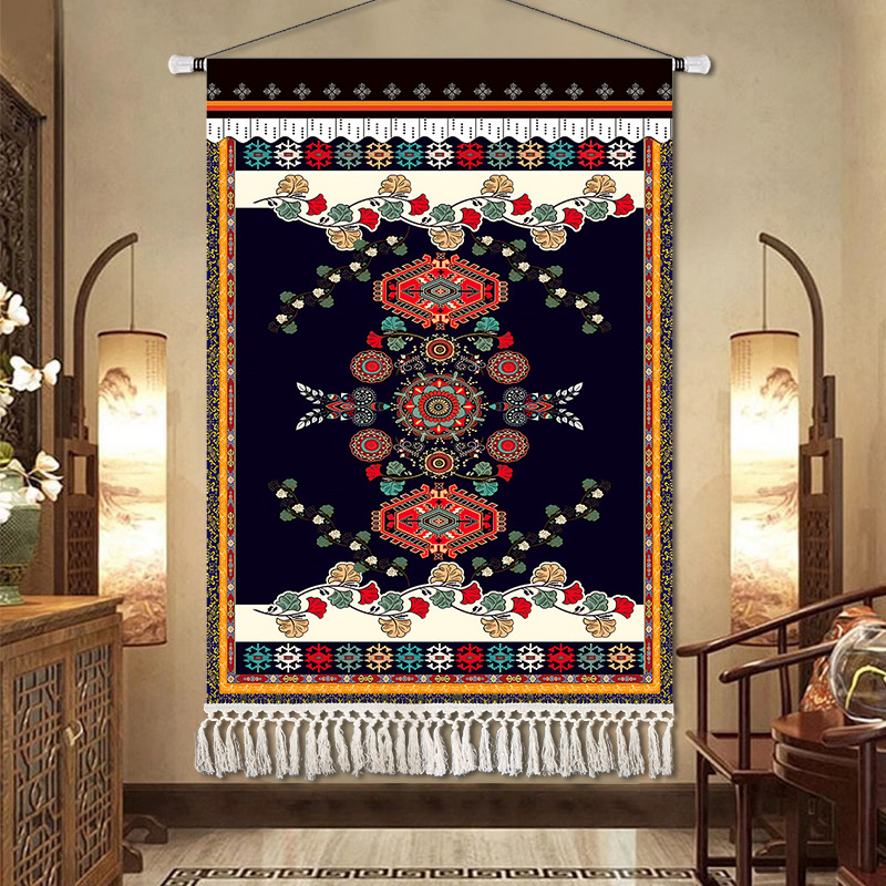 Potala-palota gobelin falidísz – lenvászon anyag, téglalap alakú, karakter minta, Új kínai stílus, késztermék, testreszabás rendelésre