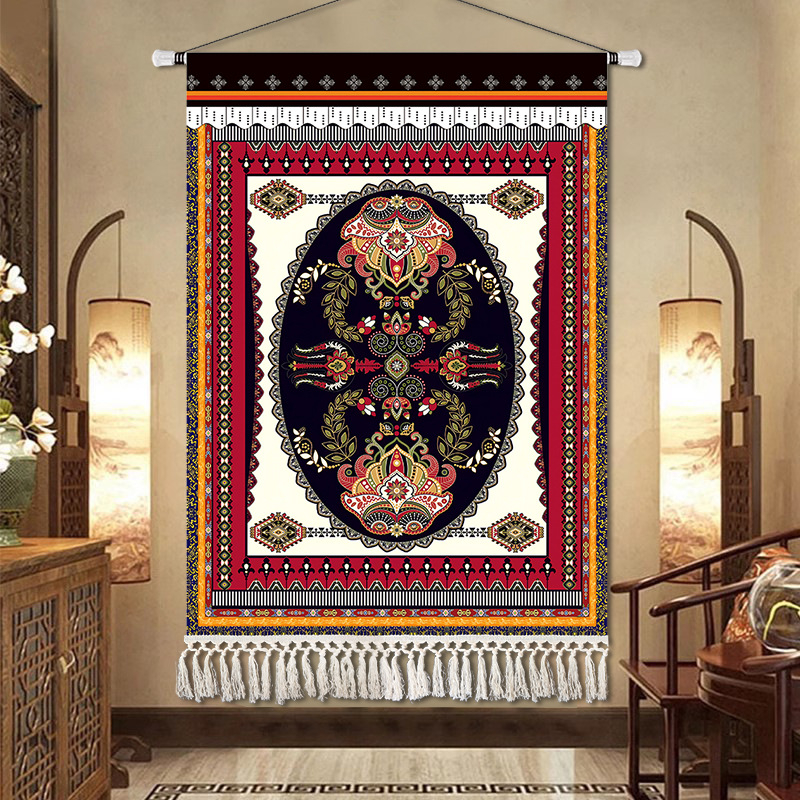 Potala-palota gobelin falidísz – lenvászon anyag, téglalap alakú, karakter minta, Új kínai stílus, késztermék, testreszabás rendelésre