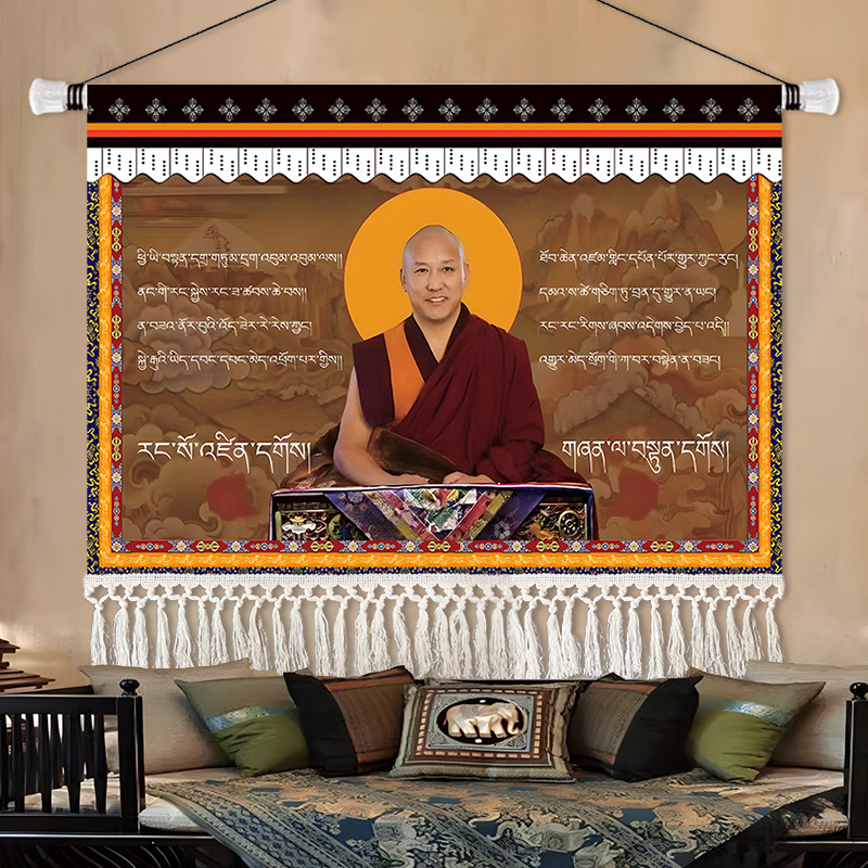 Gobelin falikép, téglalap alakú, karakteres mintával, fő tartalom 91–100% és len, stílus: új kínai stílus, nem szövött anyag