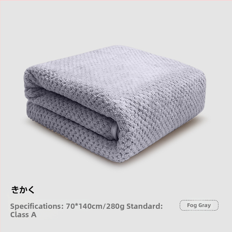 Koralinis veliūrinis vonios rankšluostis suaugusiems — poliesterio pluoštas, 150d džakardo audinys