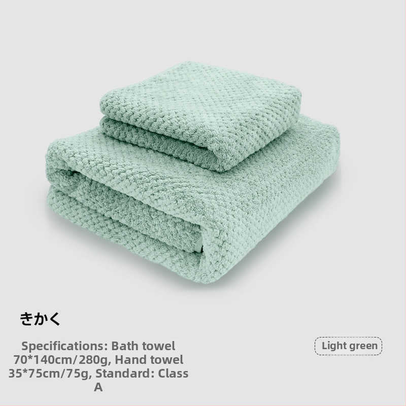 Koralinis veliūrinis vonios rankšluostis suaugusiems — poliesterio pluoštas, 150d džakardo audinys