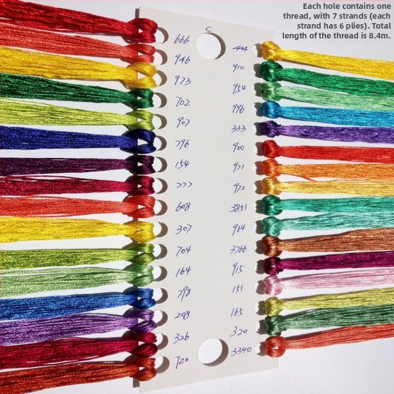 Fir brodat manual ice silk pentru cross-stitch, fir broderie pentru talpa pantofului, DIY ciucuri broderie