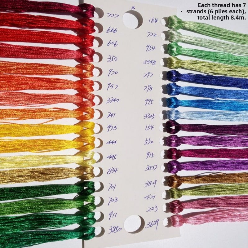 Fir brodat manual ice silk pentru cross-stitch, fir broderie pentru talpa pantofului, DIY ciucuri broderie