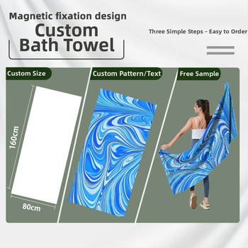 Magnatinis rankšluostis iš mikropluošto, 200–300 g, 16 siūlų, siuvinėtas, daugiafunkcis lauko sportams