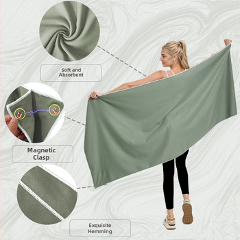 Magnatinis rankšluostis iš mikropluošto, 200–300 g, 16 siūlų, siuvinėtas, daugiafunkcis lauko sportams