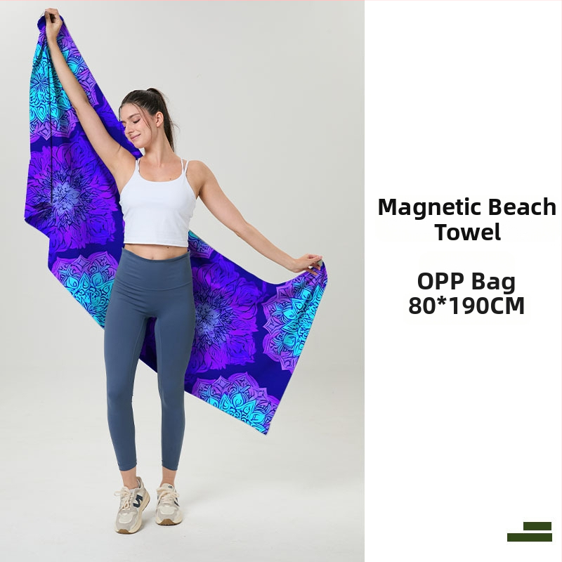 Magnatinis rankšluostis iš mikropluošto, 200–300 g, 16 siūlų, siuvinėtas, daugiafunkcis lauko sportams