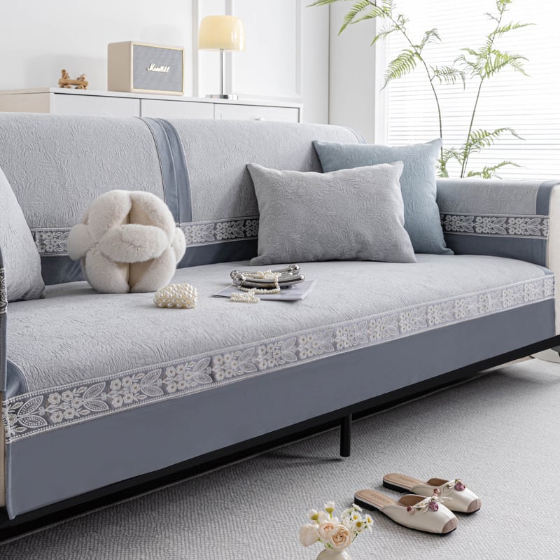 Chenille sofų uždangalas – keturių sezonų universalus, pilnas dengimas, neslidus pagalvės užvalkalas derinant sofoms, minimalistinis stilius