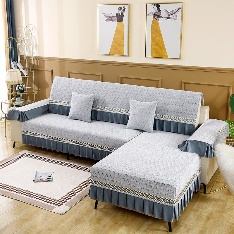 Chenille sofų uždangalas – keturių sezonų universalus, pilnas dengimas, neslidus pagalvės užvalkalas derinant sofoms, minimalistinis stilius