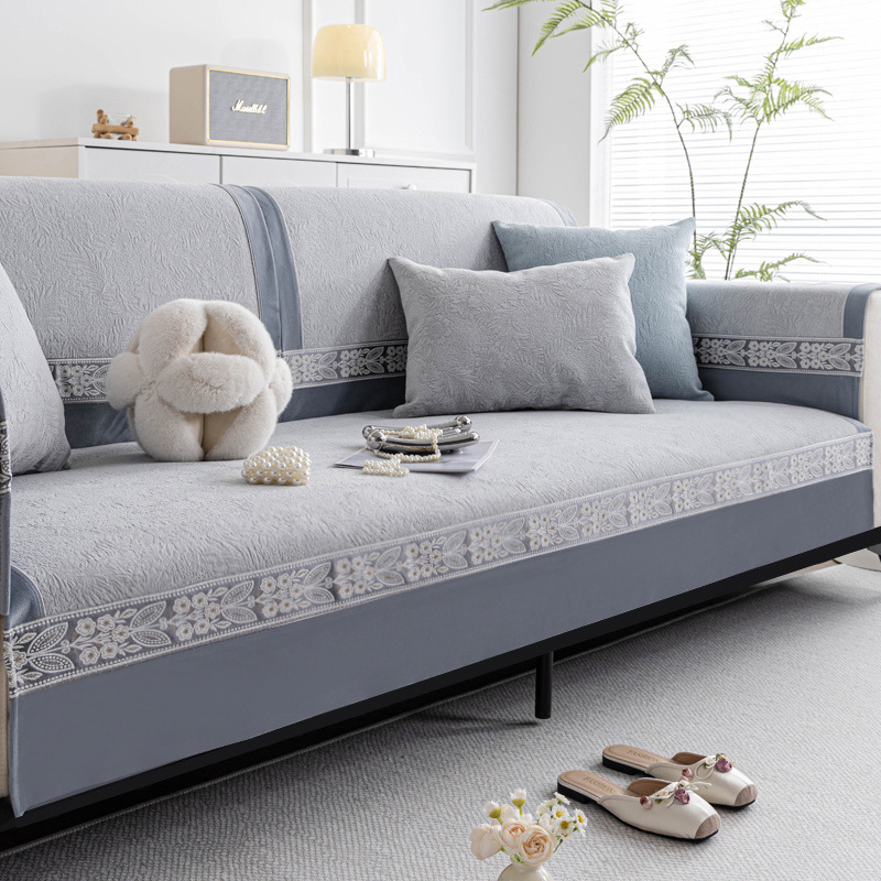 Chenille sofų uždangalas – keturių sezonų universalus, pilnas dengimas, neslidus pagalvės užvalkalas derinant sofoms, minimalistinis stilius