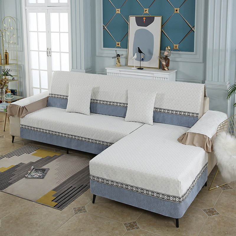 Chenille sofų uždangalas – keturių sezonų universalus, pilnas dengimas, neslidus pagalvės užvalkalas derinant sofoms, minimalistinis stilius