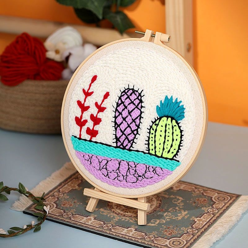 DIY komplet vuneno vezenje s iglom i križnim šavom