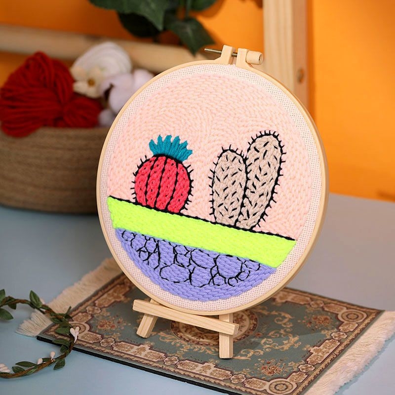 DIY komplet vuneno vezenje s iglom i križnim šavom