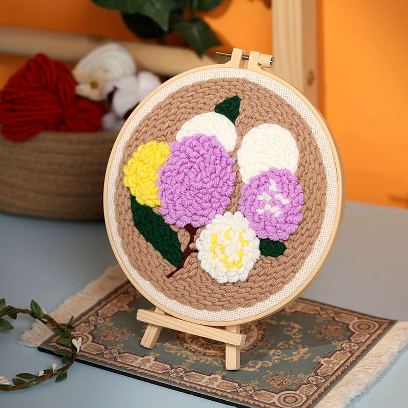 DIY komplet vuneno vezenje s iglom i križnim šavom