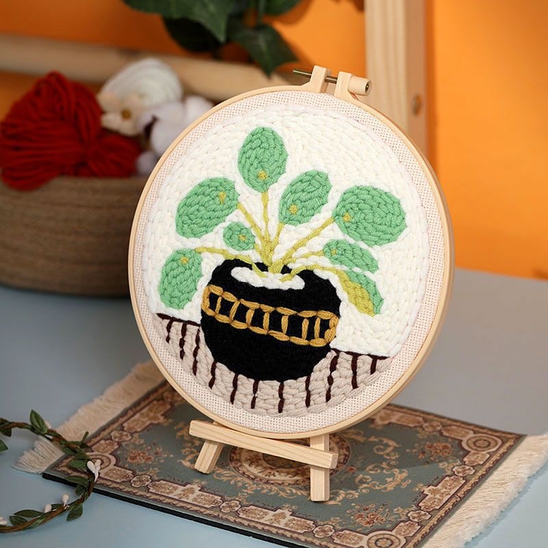 DIY komplet vuneno vezenje s iglom i križnim šavom