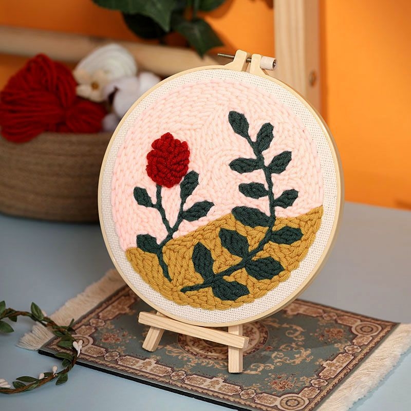 DIY komplet vuneno vezenje s iglom i križnim šavom