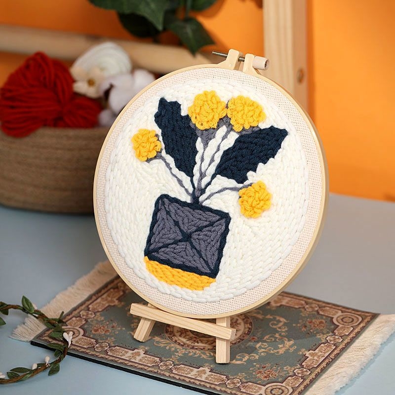 DIY komplet vuneno vezenje s iglom i križnim šavom