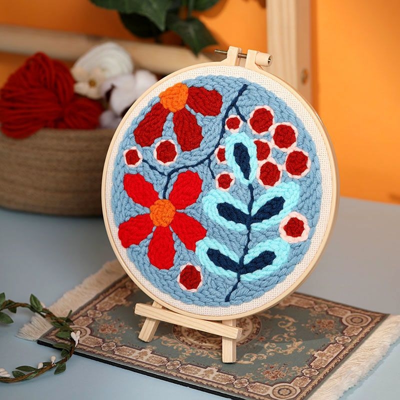 DIY komplet vuneno vezenje s iglom i križnim šavom