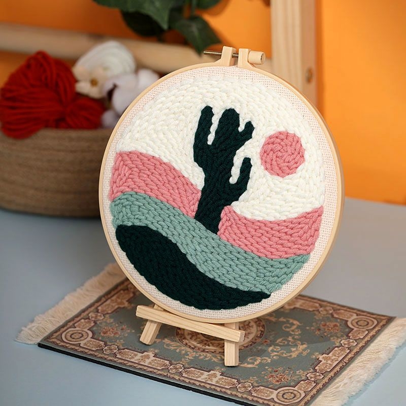 DIY komplet vuneno vezenje s iglom i križnim šavom