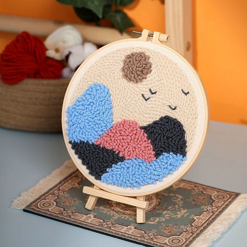 DIY komplet vuneno vezenje s iglom i križnim šavom