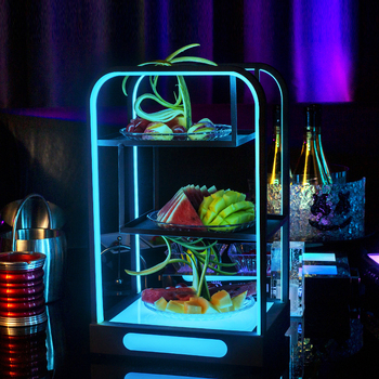 Akrilinė vaisių plokštelė laikiklis, paprastas stilius (Be prekės ženklo, Be importo)