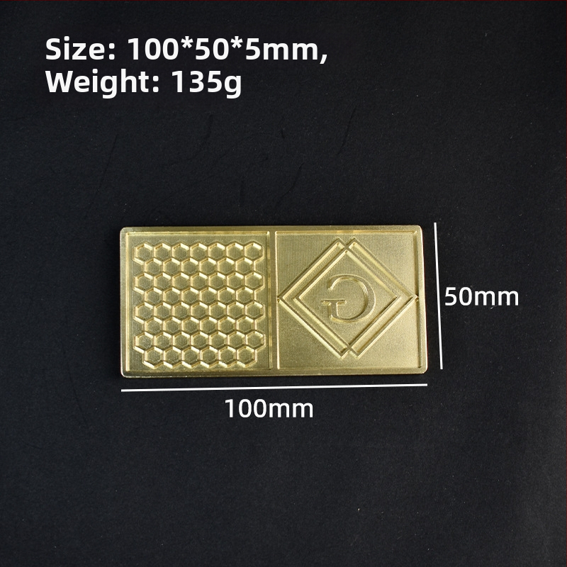 Jääkuubikute tempel kohandatud gravüüritud logoga, vask-pronksi sulam, CNC gravüürimine ja käsitsi poleerimine, ümmargune või ruudukujuline kuju, kaal 50 g