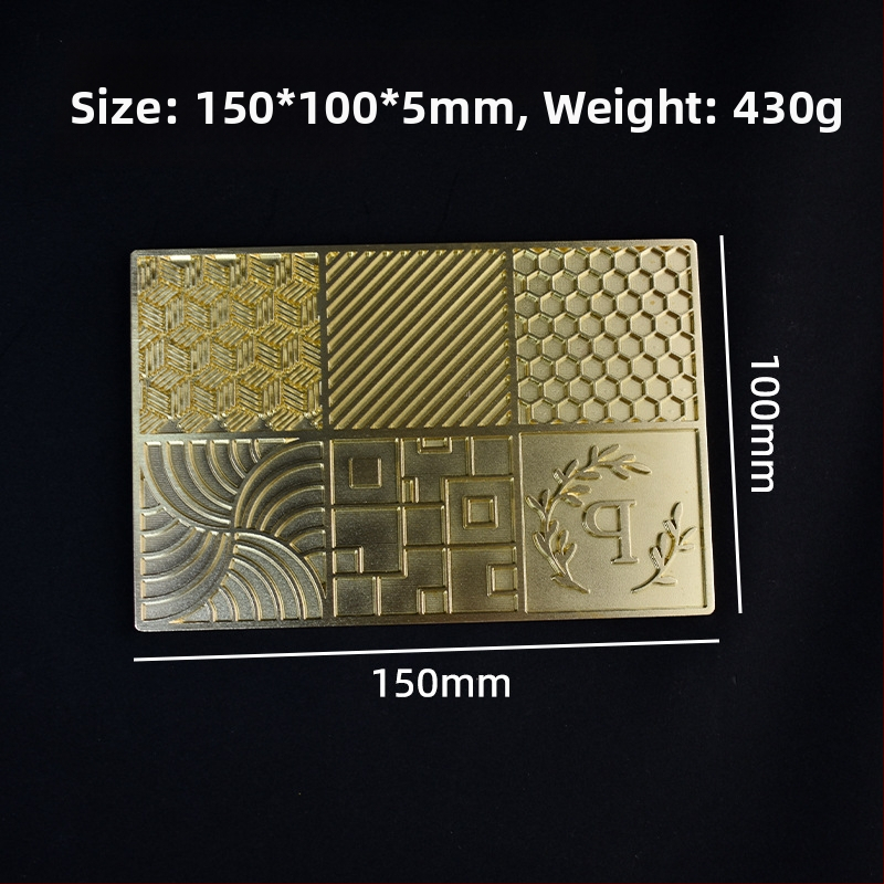 Jääkuubikute tempel kohandatud gravüüritud logoga, vask-pronksi sulam, CNC gravüürimine ja käsitsi poleerimine, ümmargune või ruudukujuline kuju, kaal 50 g