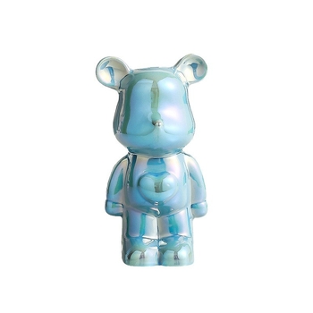 Keraminių meškiukų figūrėlių rinkinys su elektroplakavimo apdaila, šviesaus prabangos stilius, namų dekoras, pritaikomas