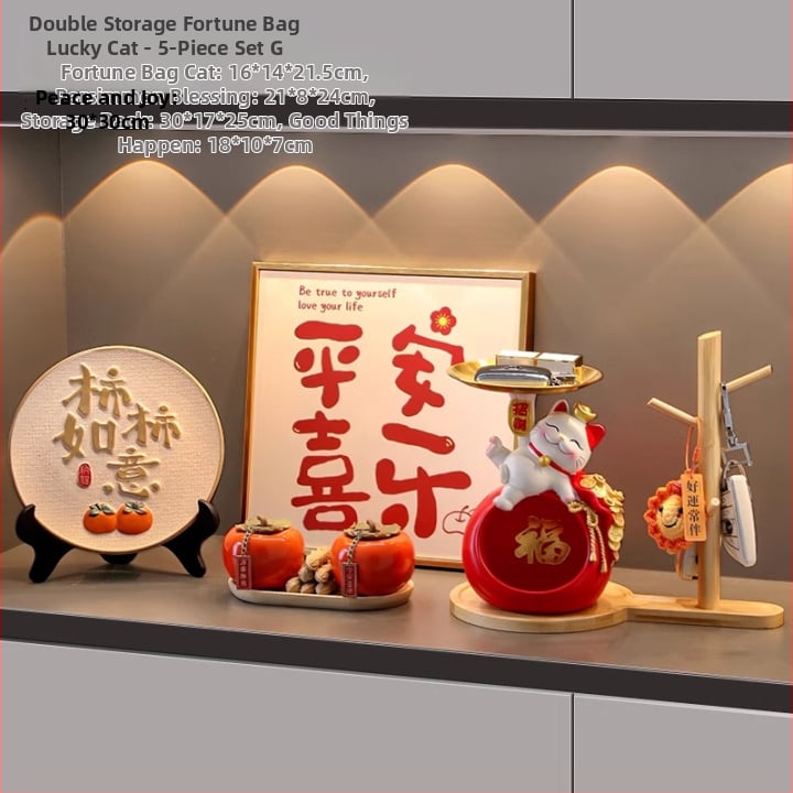 Φιγούρα Panda για αποθήκευση κλειδιών – διακοσμητικό ρητίνης σε cartoon στυλ για είσοδο και ντουλάπες σαλονιού (δωρο για νέο σπίτι)