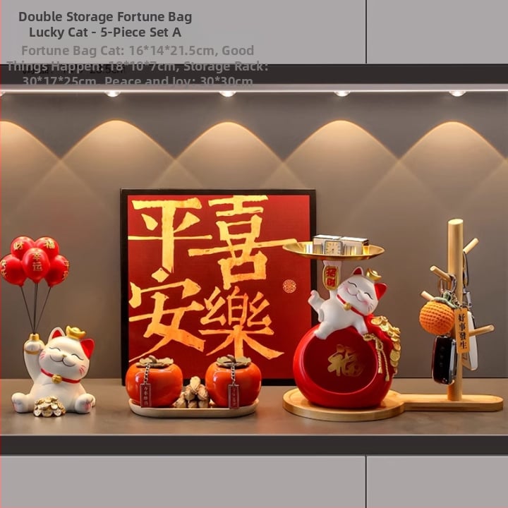 Φιγούρα Panda για αποθήκευση κλειδιών – διακοσμητικό ρητίνης σε cartoon στυλ για είσοδο και ντουλάπες σαλονιού (δωρο για νέο σπίτι)