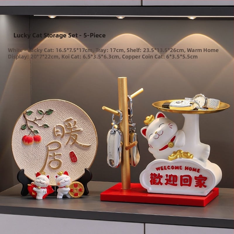 Φιγούρα Panda για αποθήκευση κλειδιών – διακοσμητικό ρητίνης σε cartoon στυλ για είσοδο και ντουλάπες σαλονιού (δωρο για νέο σπίτι)