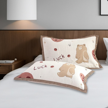 Medvilninė žakardo pagalvės uždanga su mygtuko uždarymu, vienas vnt.