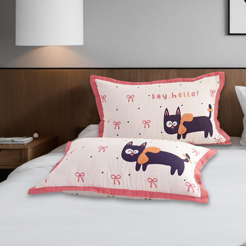 Medvilninė žakardo pagalvės uždanga su mygtuko uždarymu, vienas vnt.