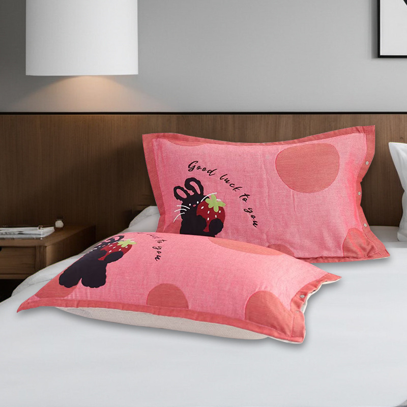 Medvilninė žakardo pagalvės uždanga su mygtuko uždarymu, vienas vnt.