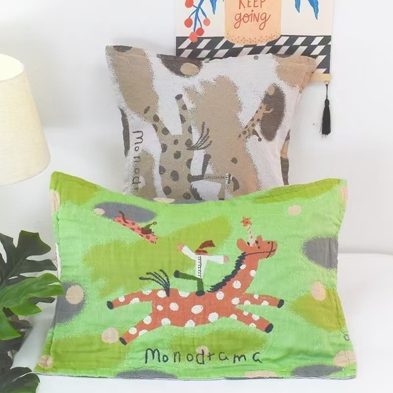 Medvilninė žakardo pagalvės uždanga su mygtuko uždarymu, vienas vnt.