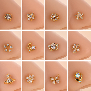 Ninasõrm lille zirkoonidega, roostevaba teras, südamekujuline disain, elektroplaadimine