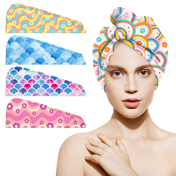 Mikropluošto plaukų džiovinimo kepuraitė su spauda, pritaikoma spauda, ypač sugerianti, greitas džiovinimas, 100–119 g