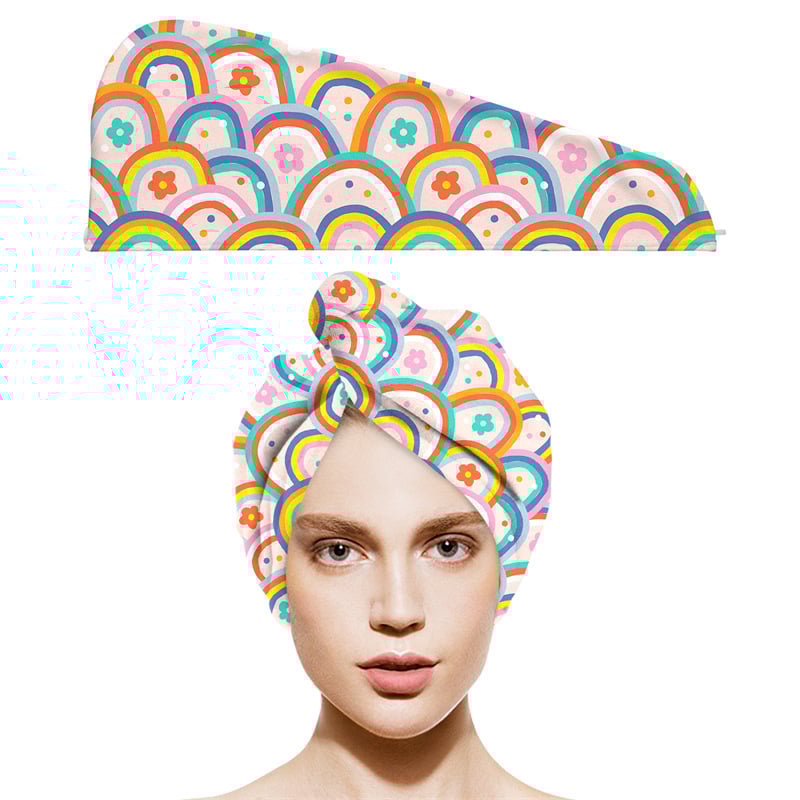 Mikropluošto plaukų džiovinimo kepuraitė su spauda, pritaikoma spauda, ypač sugerianti, greitas džiovinimas, 100–119 g