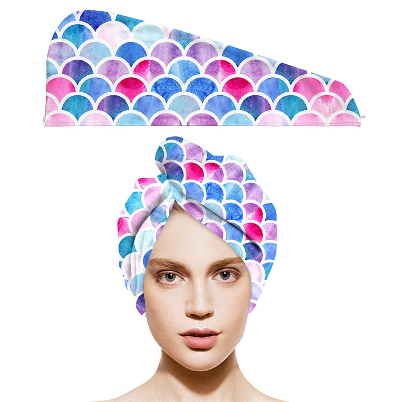 Mikropluošto plaukų džiovinimo kepuraitė su spauda, pritaikoma spauda, ypač sugerianti, greitas džiovinimas, 100–119 g